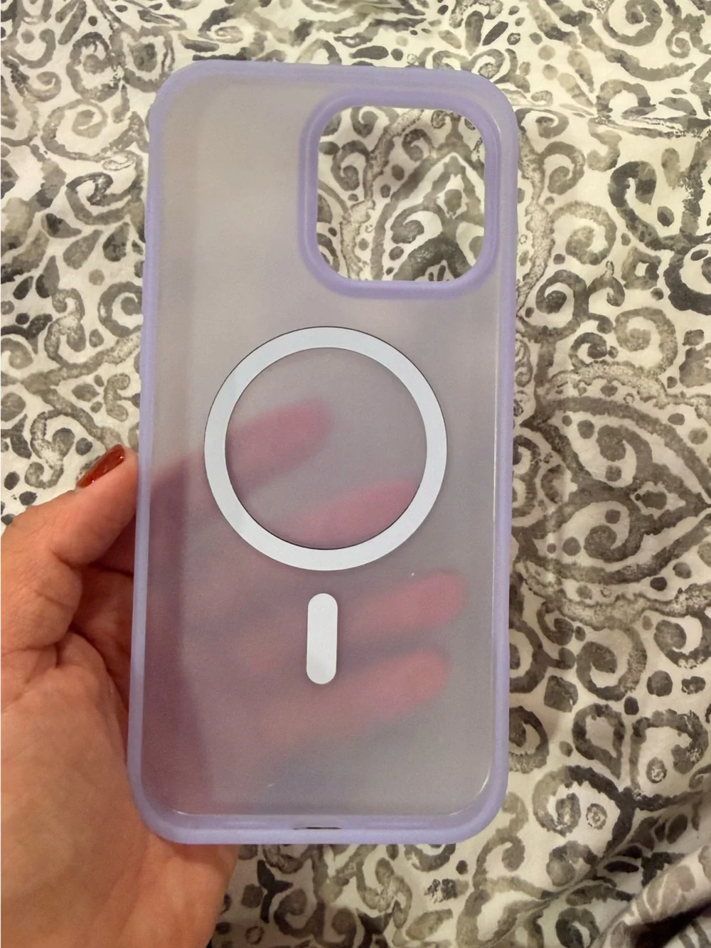 Purple Protective Phone Case with MagSafe Ring